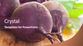  Presentation with root - PPT theme having root crops - fresh vegetables garden beet background and a tawny brown colored foreground