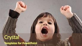  Presentation with faces - Beautiful presentation theme featuring rooters - one kid - many faces backdrop and a tawny brown colored foreground