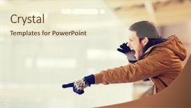  Presentation with rink - PPT theme with rooters - people sport emotions and leisure background and a cream colored foreground