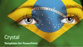  Presentation with italian flag painted - Presentation design enhanced with rooters - portrait of a woman background and a forest green colored foreground