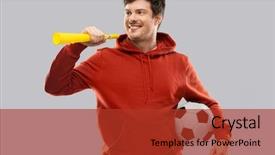  Presentation with red grey - PPT layouts consisting of rooters - sport leisure games and people background and a red colored foreground