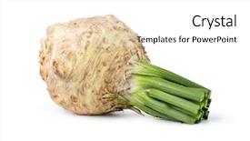  Presentation with root - Amazing PPT theme having roots - celery root on white background backdrop and a white colored foreground