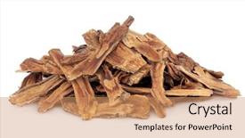  Presentation with gentian - Slide deck having roots - gentian root herb used background and a coral colored foreground