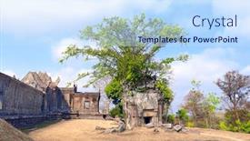  Presentation with banyan tree - Beautiful slides featuring roots-of-giant-banyan-tree backdrop and a sky blue colored foreground