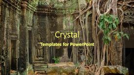  Presentation with tree roots - Theme having roots-of-giant-tree-covering background and a tawny brown colored foreground