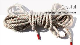  Presentation with reasons - Audience pleasing theme consisting of rope-a-white-rope-bundled backdrop and a white colored foreground
