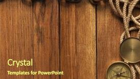  Presentation with compass - Beautiful presentation featuring rope and chain on wood backdrop and a tawny brown colored foreground