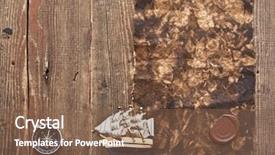  Presentation with toy model - Colorful theme enhanced with rope and model classic boat backdrop and a tawny brown colored foreground