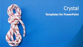  Presentation with nautical rope - Amazing presentation design having rope-as-a-nautical-decoration backdrop and a teal colored foreground