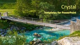  Presentation with rope - Theme featuring rope-bridge-on-the-river background and a tawny brown colored foreground