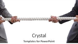  Presentation with dispute - Colorful slide set enhanced with rope concept for business competition backdrop and a white colored foreground