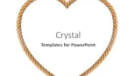  Presentation with shape heart - PPT layouts featuring rope-in-the-shape background and a white colored foreground