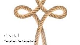  Presentation with christian - Presentation design featuring rope-in-the-shape background and a white colored foreground