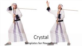  Presentation with arab israel war - Presentation theme having rope in tug of war background and a white colored foreground