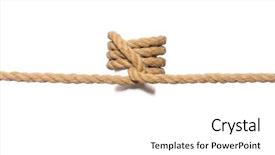  Presentation with rope - Amazing PPT theme having rope isolated on the white backdrop and a white colored foreground