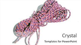  Presentation with rope - Presentation with rope isolated on white room background and a  colored foreground