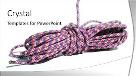  Presentation with rope - Audience pleasing presentation consisting of rope isolated on white room backdrop and a  colored foreground