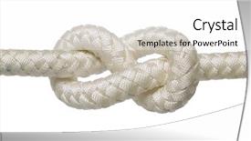  Presentation with rope - PPT theme with rope knot on white background background and a  colored foreground