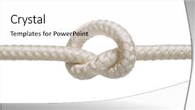  Presentation with rope - Beautiful slide deck featuring rope-knot-on-white-background backdrop and a  colored foreground