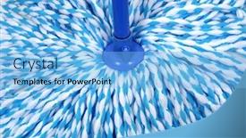  Presentation with rope - PPT theme with rope-mop-in-blue-microfiber background and a light blue colored foreground
