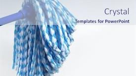  Presentation with rope - Audience pleasing PPT layouts consisting of rope-mop-in-blue-microfiber backdrop and a sky blue colored foreground
