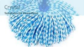  Presentation with rope - Slide deck with rope-mop-in-blue-microfiber background and a light blue colored foreground