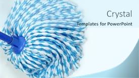  Presentation with rope - Colorful PPT layouts enhanced with rope-mop-in-blue-microfiber backdrop and a sky blue colored foreground