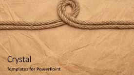  Presentation with aged paper - Cool new presentation design with rope on the old paper backdrop and a coral colored foreground