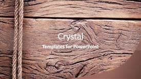  Presentation with rope - Beautiful presentation design featuring rope over old wooden background backdrop and a coral colored foreground