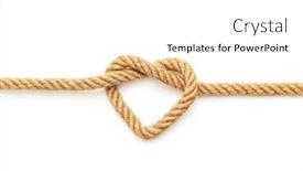  Presentation with rope - Presentation theme enhanced with rope-with-a-heart-shaped background and a white colored foreground