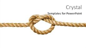  Presentation with rope - PPT layouts with rope-with-a-knot-isolated background and a white colored foreground