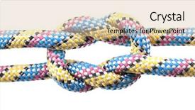  Presentation with rope - Beautiful PPT theme featuring rope with knot close isolated backdrop and a lemonade colored foreground