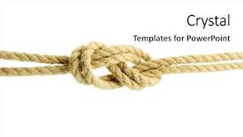 Presentation with rope - Presentation theme featuring rope with knot isolated background and a white colored foreground
