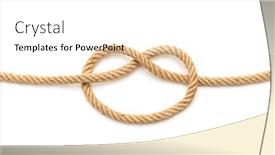  Presentation with rope - Slide set consisting of rope-with-tied-knot background and a white colored foreground