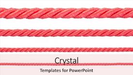 Presentation with red and white industry - Slide deck having ropes isolated on white background background and a coral colored foreground