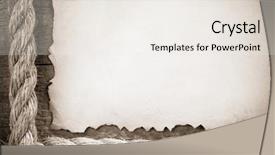 Presentation with vintage paper - Slide deck consisting of ropes on old vintage ancient paper background texture background and a sky blue colored foreground