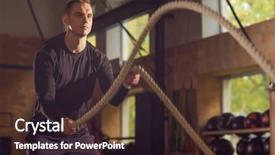  Presentation with working - Audience pleasing PPT layouts consisting of ropes sports athletics and fitness backdrop and a tawny brown colored foreground