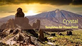  Presentation with stone - Slides enhanced with roques-de-garcia-stone background and a tawny brown colored foreground