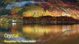  Presentation with scotland - Colorful presentation enhanced with rorschach - abstract reflexion of a lake backdrop and a tawny brown colored foreground