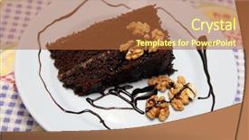  Presentation with cake brownies for kids - Cool new PPT theme with ros - beautiful and delicious chocolate cake backdrop and a  colored foreground