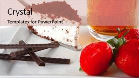  Presentation with tea cake - Audience pleasing slide deck consisting of ros - cake tea and strawberry served backdrop and a  colored foreground