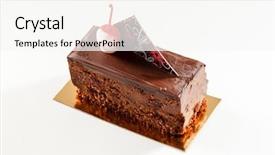  Presentation with ros - Beautiful PPT theme featuring ros - chocolate cake backdrop and a  colored foreground