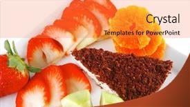  Presentation with ros - Cool new slide deck with ros - cream cake raw apple backdrop and a  colored foreground