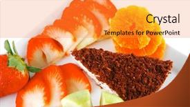  Presentation with ros - Presentation design featuring ros - cream cake raw apple background and a  colored foreground