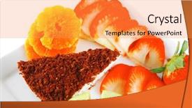  Presentation with food truck cake ice cream - Slides with ros - cream cake raw apple background and a  colored foreground