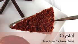  Presentation with chocolate and milk - PPT theme enhanced with ros - milk cake and chocolate bars background and a  colored foreground