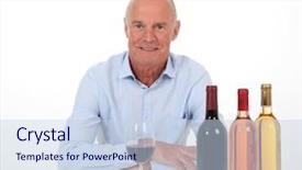  Presentation with ros - Audience pleasing slides consisting of ros - portrait of winemaker tasting wine backdrop and a  colored foreground