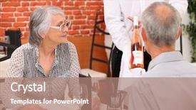  Presentation with ros - Colorful theme enhanced with ros - senior couple in a restaurant backdrop and a  colored foreground