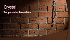  Presentation with rosary - PPT layouts with rosary beads hanging on brick background and a  colored foreground