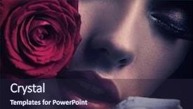  Presentation with war roses tudor rose - Presentation theme having woman's face with rose background and a wine colored foreground